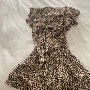 Free People Wrap dress with ruffle shoulders